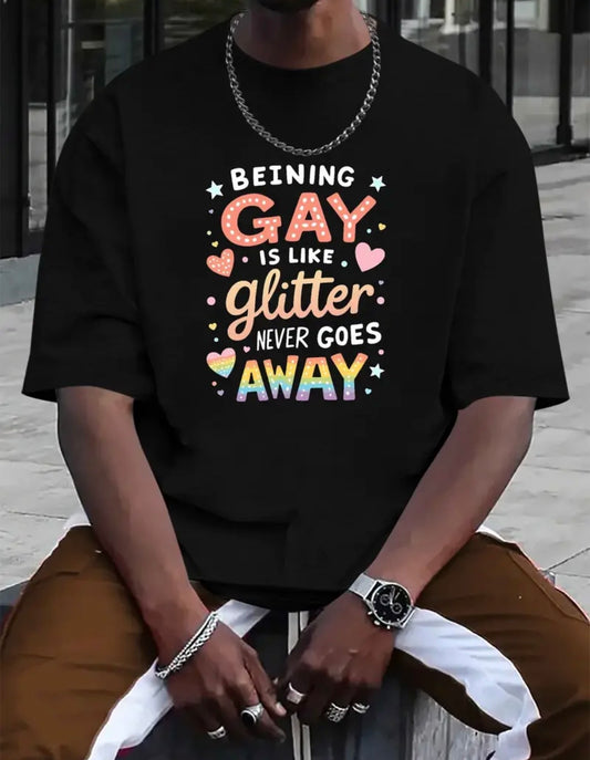 BEING GAY PRIDE BLACK TSHIRT
