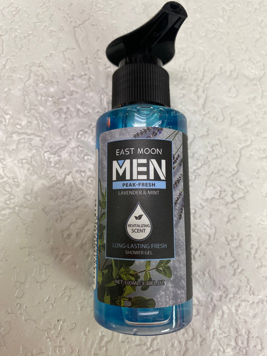 BODY WASH MENS SHOWER GEL PEPPERMINT LAVENDER 100ML