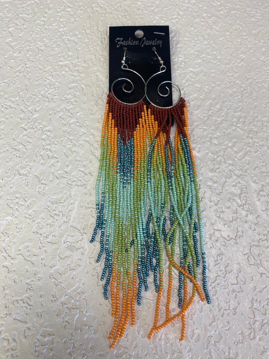 YELLOW GRADIENT BOHEMIAN EARRINGS