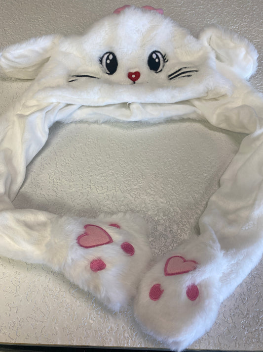 KITTY WHITE PINK BOW PUMP HAT