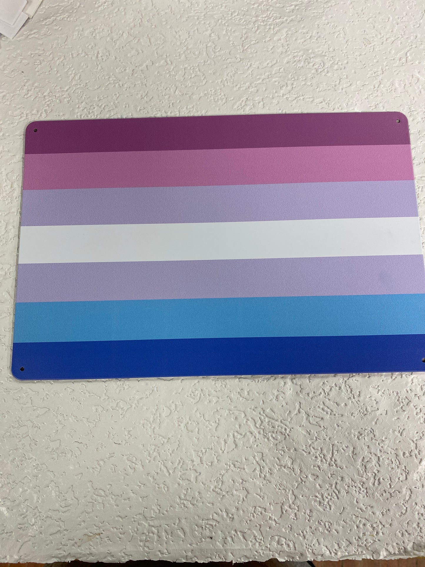 METAL TIN BIGENDER PRIDE FLAG