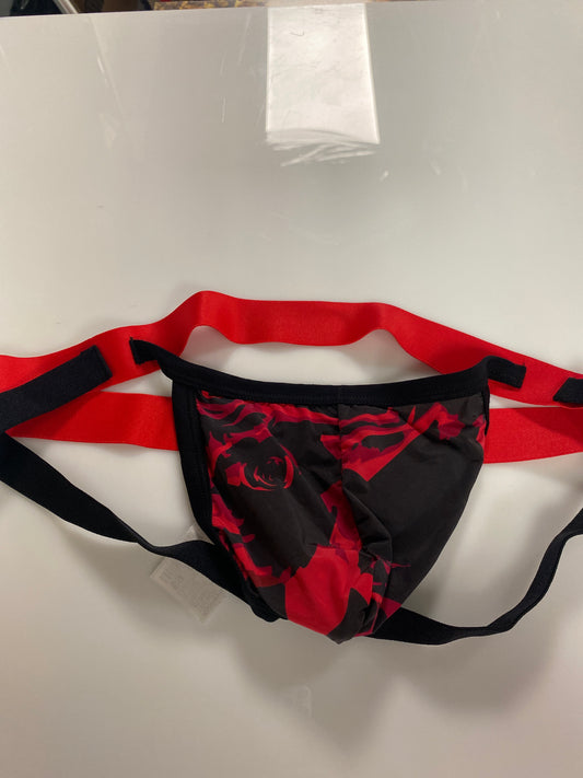 TRENDY SEXY BLACK RED JOCKSTRAP XL