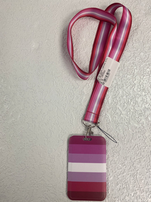 LESBIAN PRIDE LANYARD WITH CARD HOLDER