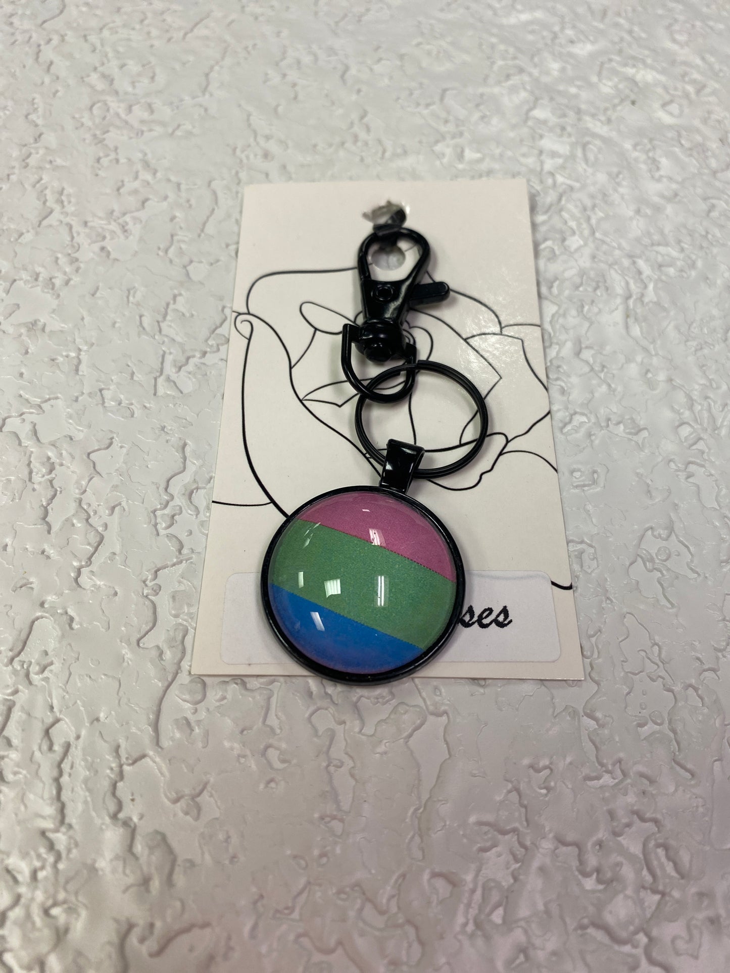 PRIDE BLACK KEYCHAIN