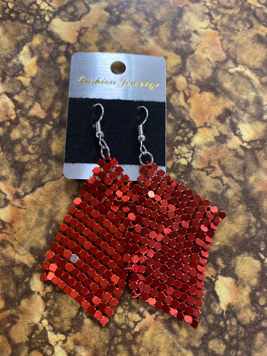 RED DROP EARRINGS