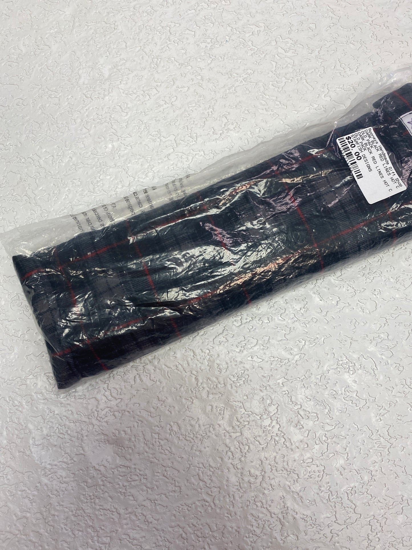 DARK BLACK RED LINES HOT COLD PACK