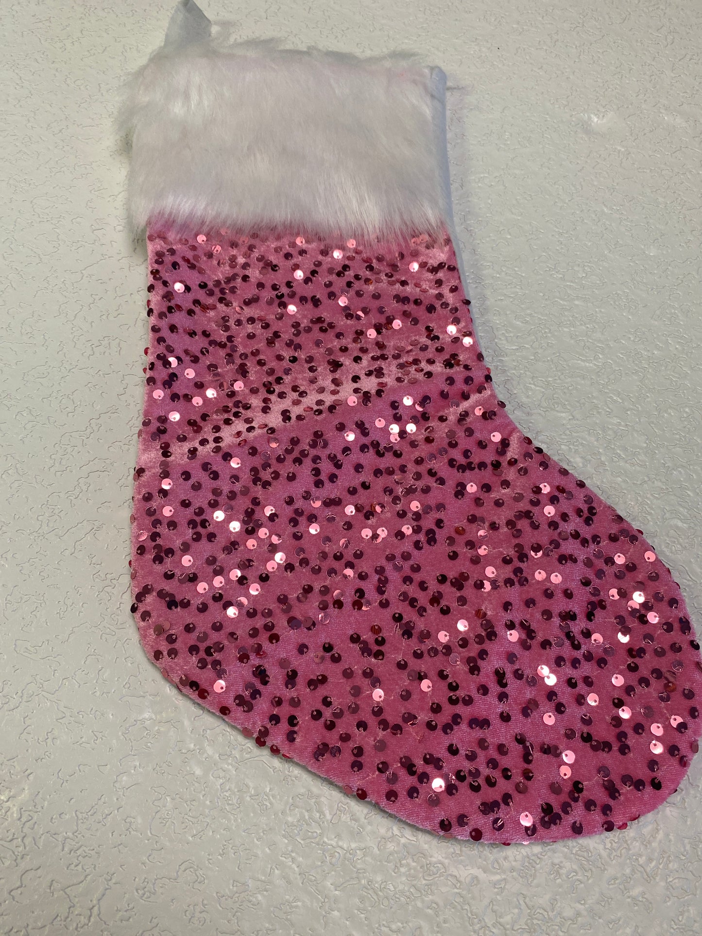 PINK SPARKLE XMAS STOCKING