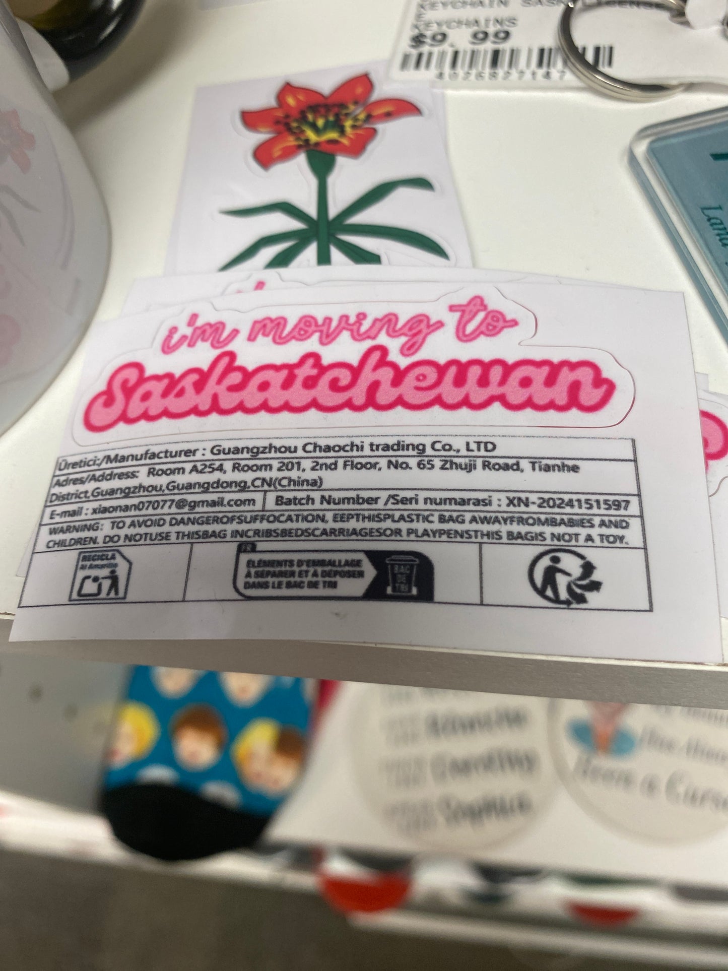 IM MOVING TO SASK SMALL STICKER