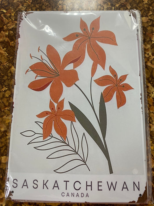 SASK LILYS METAL SIGN