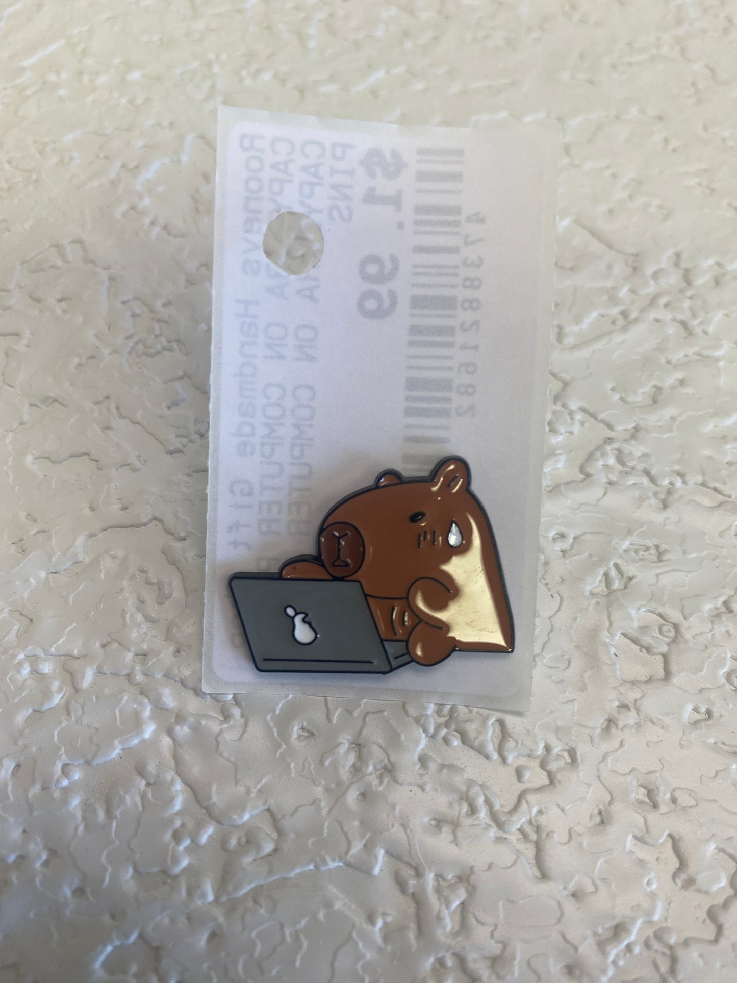 CAPYBARA ON COMPUTER PIN