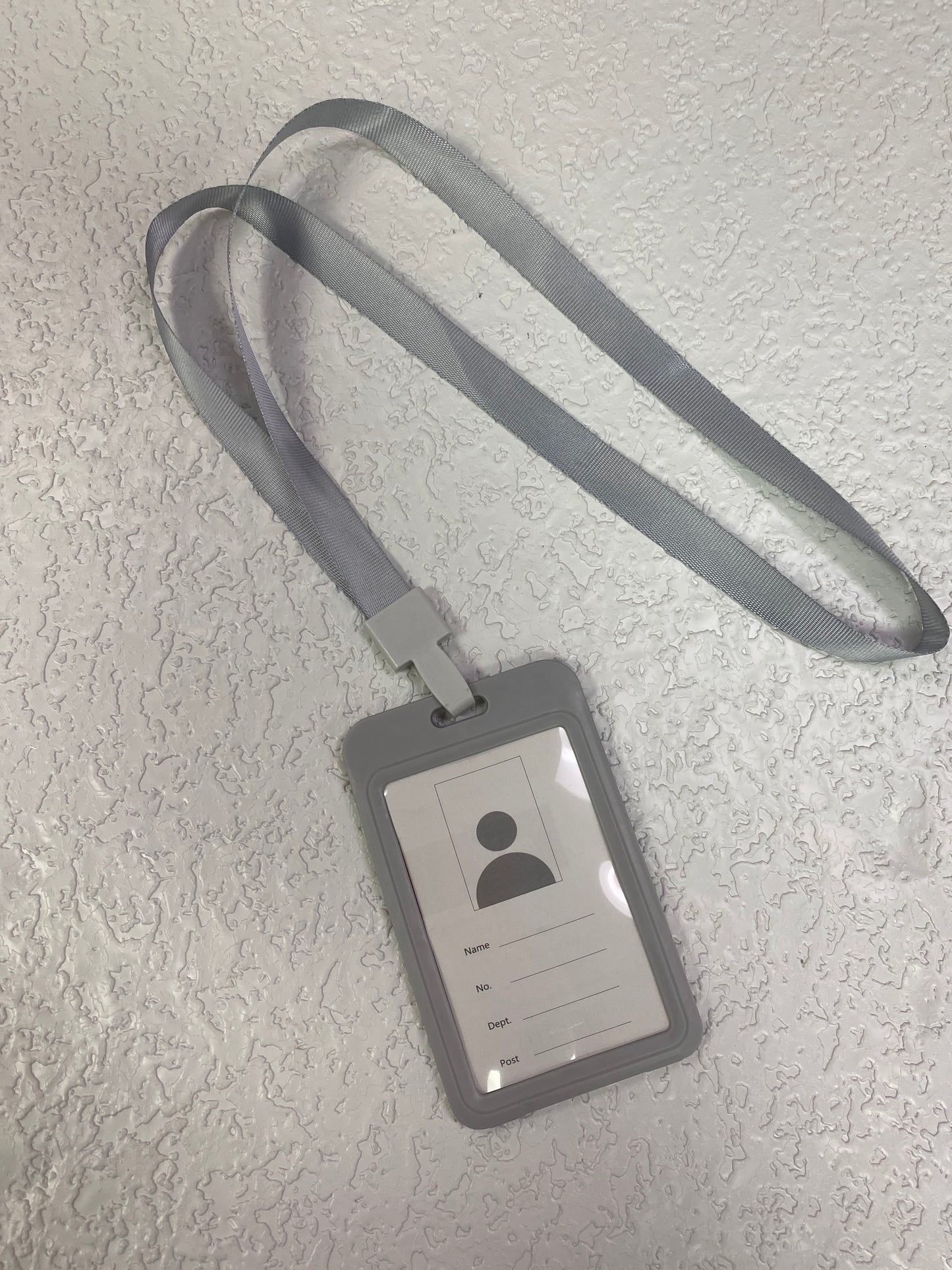 GREY BADGE ID HOLDER
