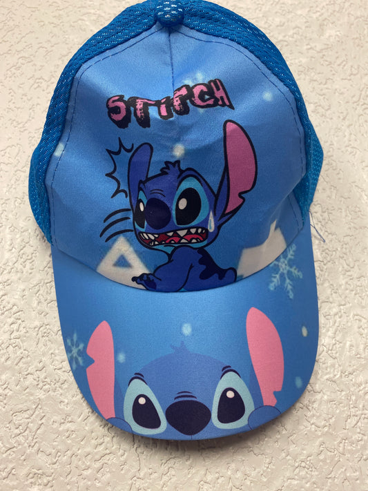 STITCH MESH BASEBALL HAT BLUE KIDS