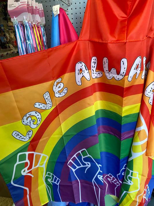 90X150CM CAPE LOVE WINS PRIDE