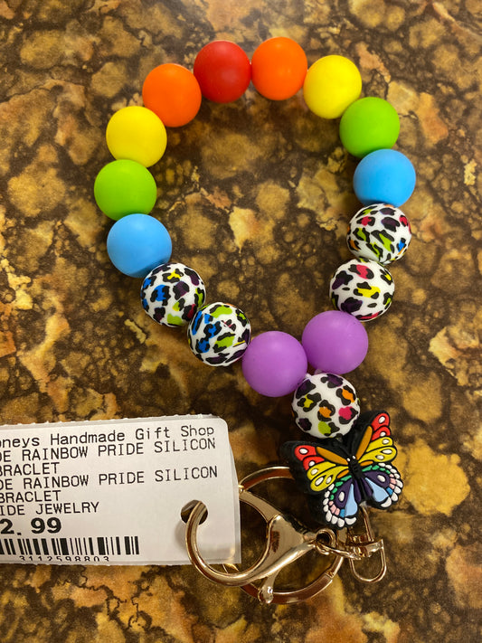 WIDE RAINBOW PRIDE SILICONE BRACLET