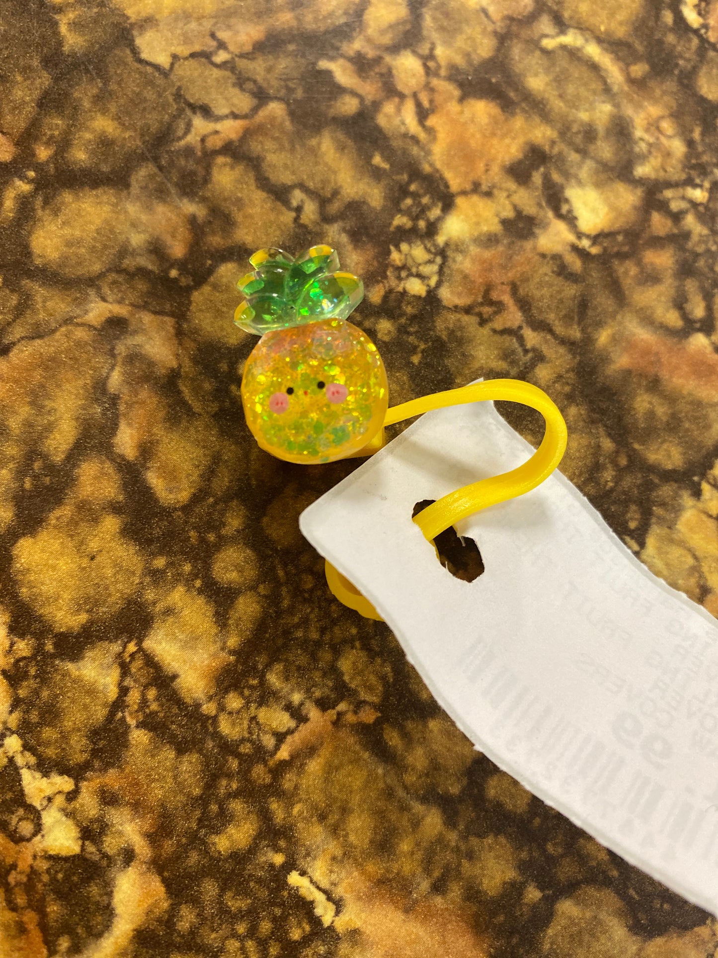 SPARKLE PINEAPPLE STRAW COVER