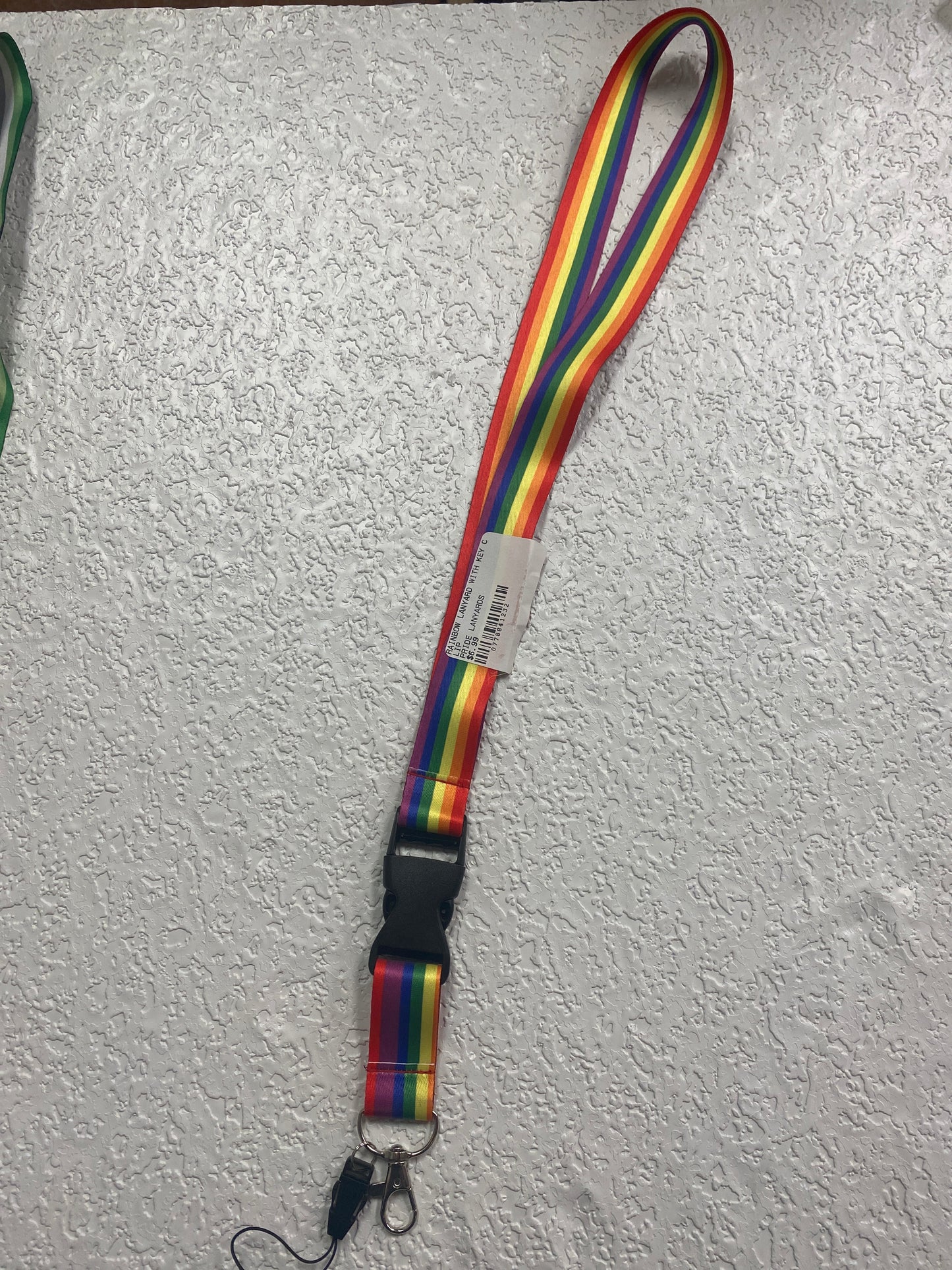 RAINBOW LANYARD WITH KEY CLIP