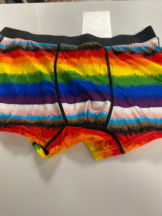 PRIDE FLAG DESIGN PIXEL BOXER BRIEFS XL