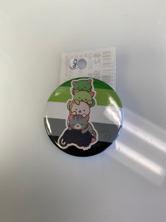 AROMANTIC PRIDE CATS BUTTON