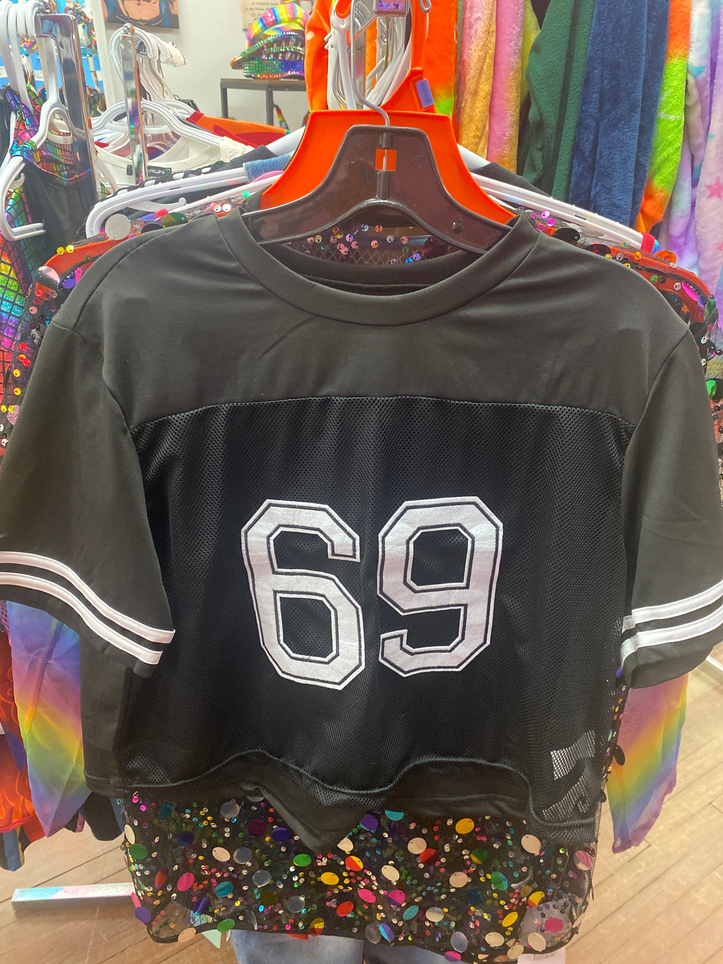 FISHNET BLACK SPORT SHIRT 69 AND SHORTS