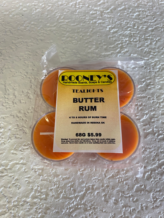 BUTTER RUM 4 PK TEALIGHTS