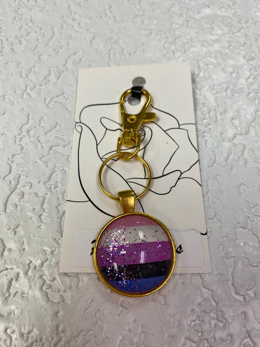 PRIDE GOLD KEYCHAIN
