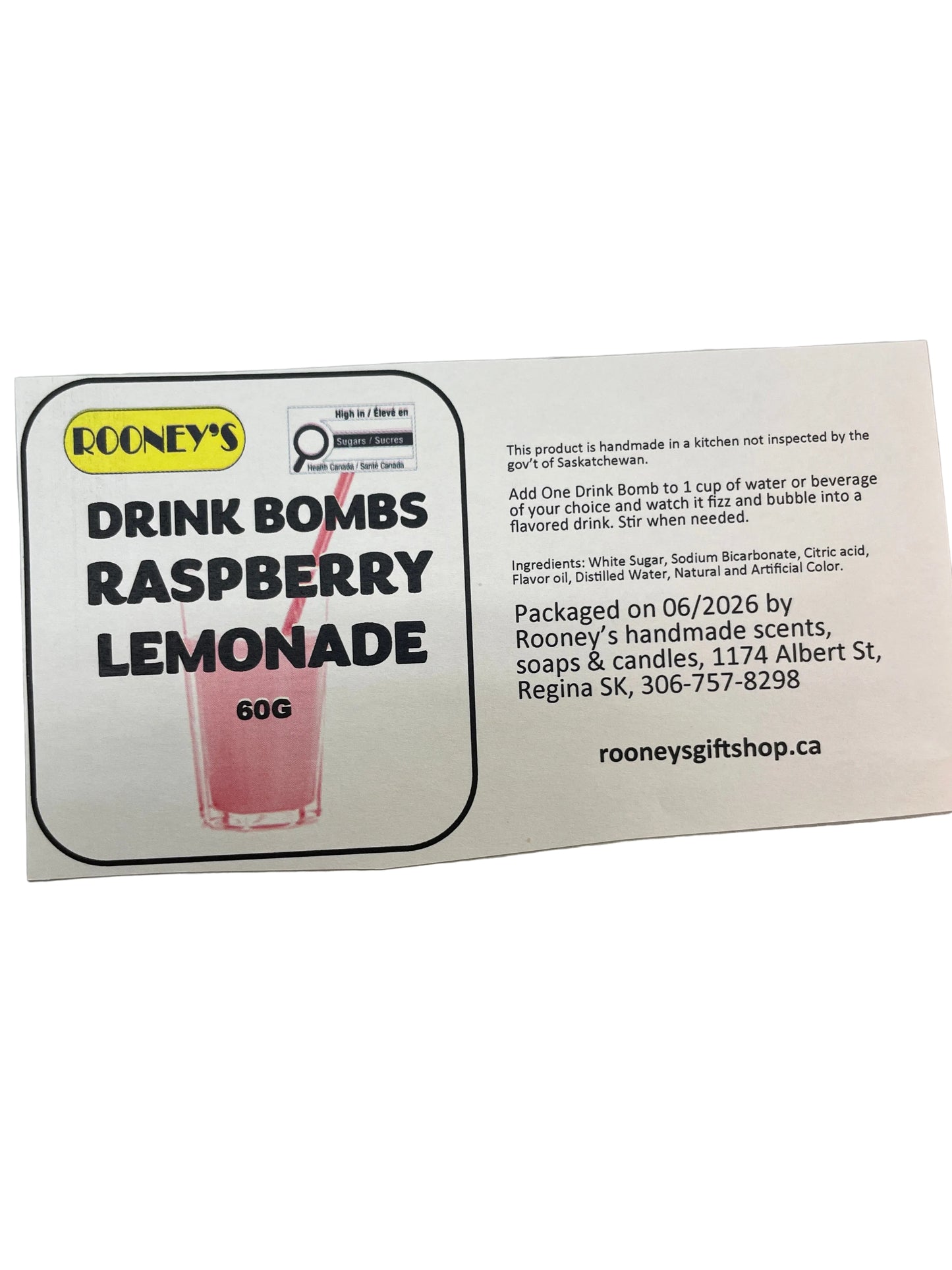 DRINK BOMB RASPBERRY LEMONADE 2 PACK