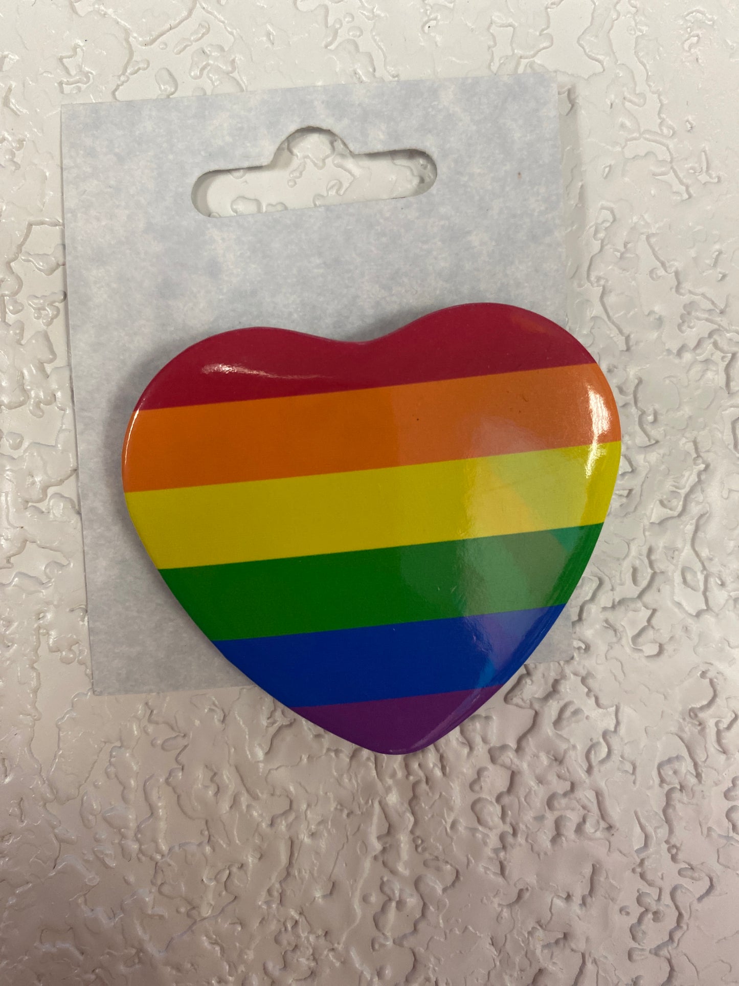 RAINBOW PRIDE HEART BUTTON