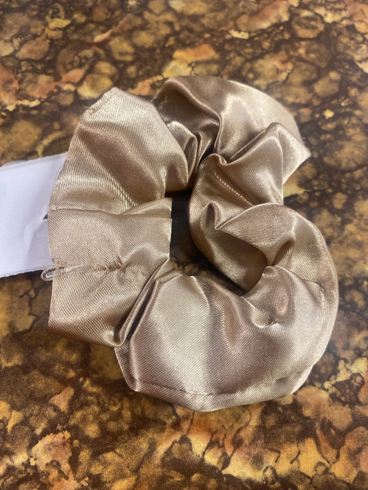 SATIN SCRUNCHIE LIGHT GOLD