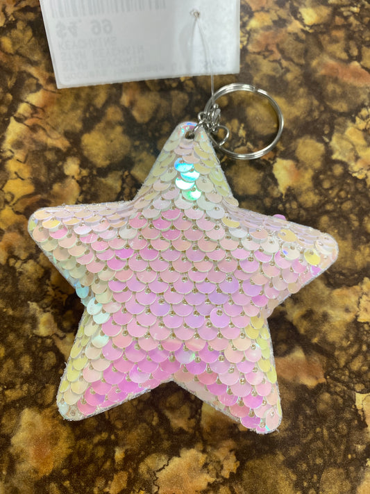 SHINY WHITE STAR SEQUENCE KEYCHAIN