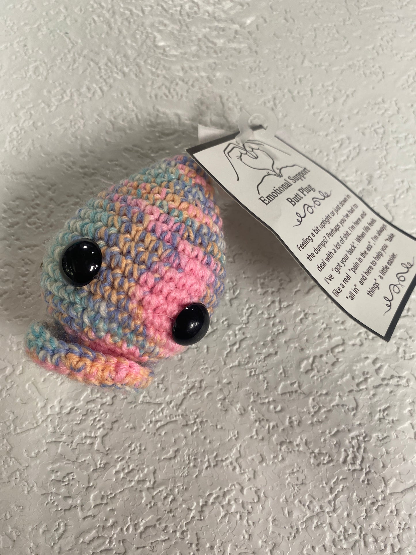 MULTI COLOR KNIT EMOTIONAL SUPPORT BUTT PLUG