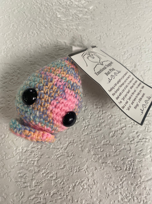 MULTI COLOR KNIT EMOTIONAL SUPPORT BUTT PLUG