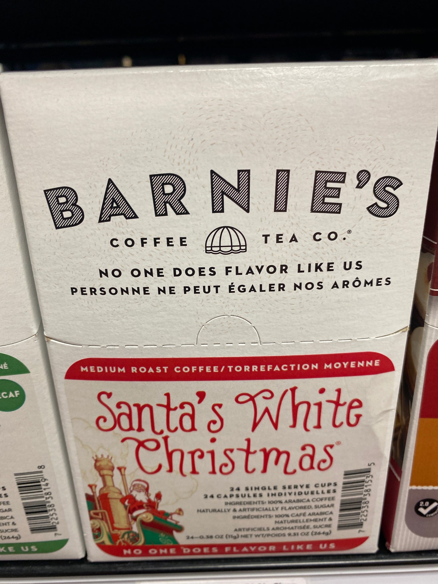 BARNIES SANTAS WHITE CHRISTMAS COFFEE PO