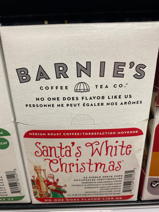 BARNIES SANTAS WHITE CHRISTMAS COFFEE PO