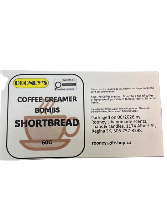 COFFEE CREAMER BOMBS SHORTBREAD 2 PACK