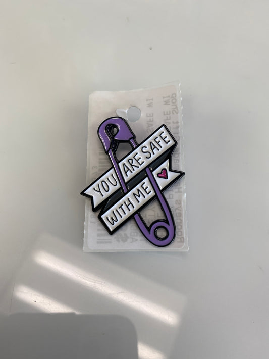 SAFETY PIN YOU ARE SAFE WITH ME PIN