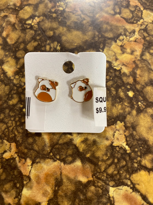 BROWN PUPPY EARRINGS
