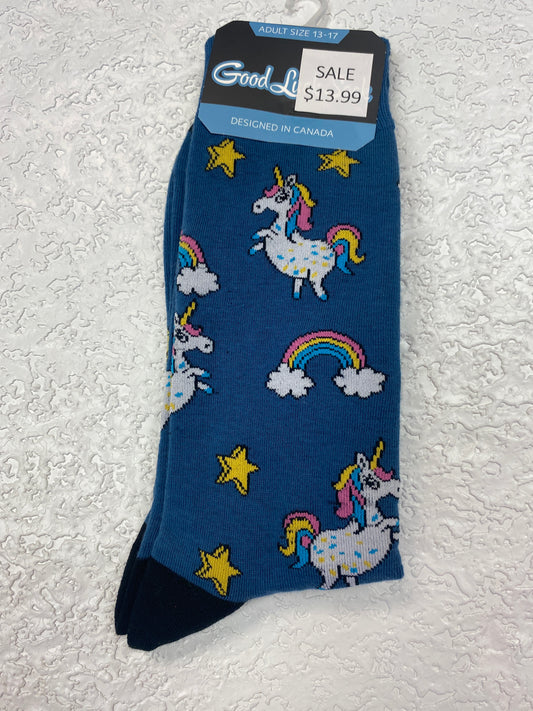 RAINBOWS & UNICORNS SOCKS SIZE 5-9