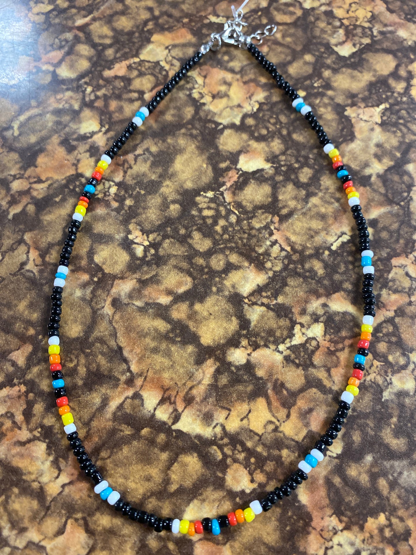 BLACK BEADED NECKLACE