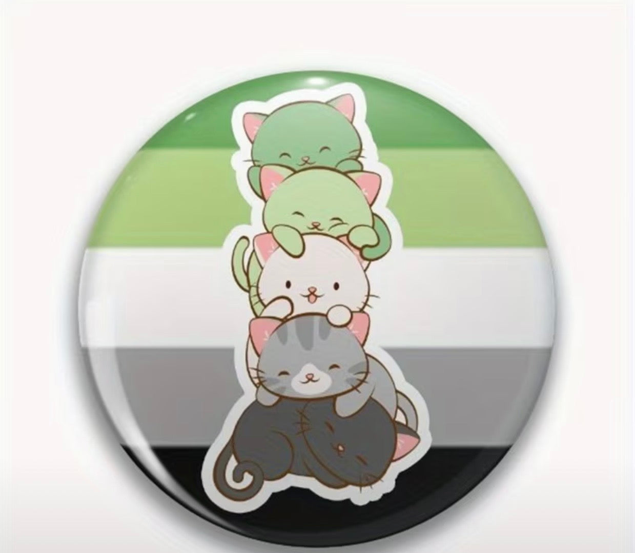 AROMANTIC PRIDE CATS BUTTON