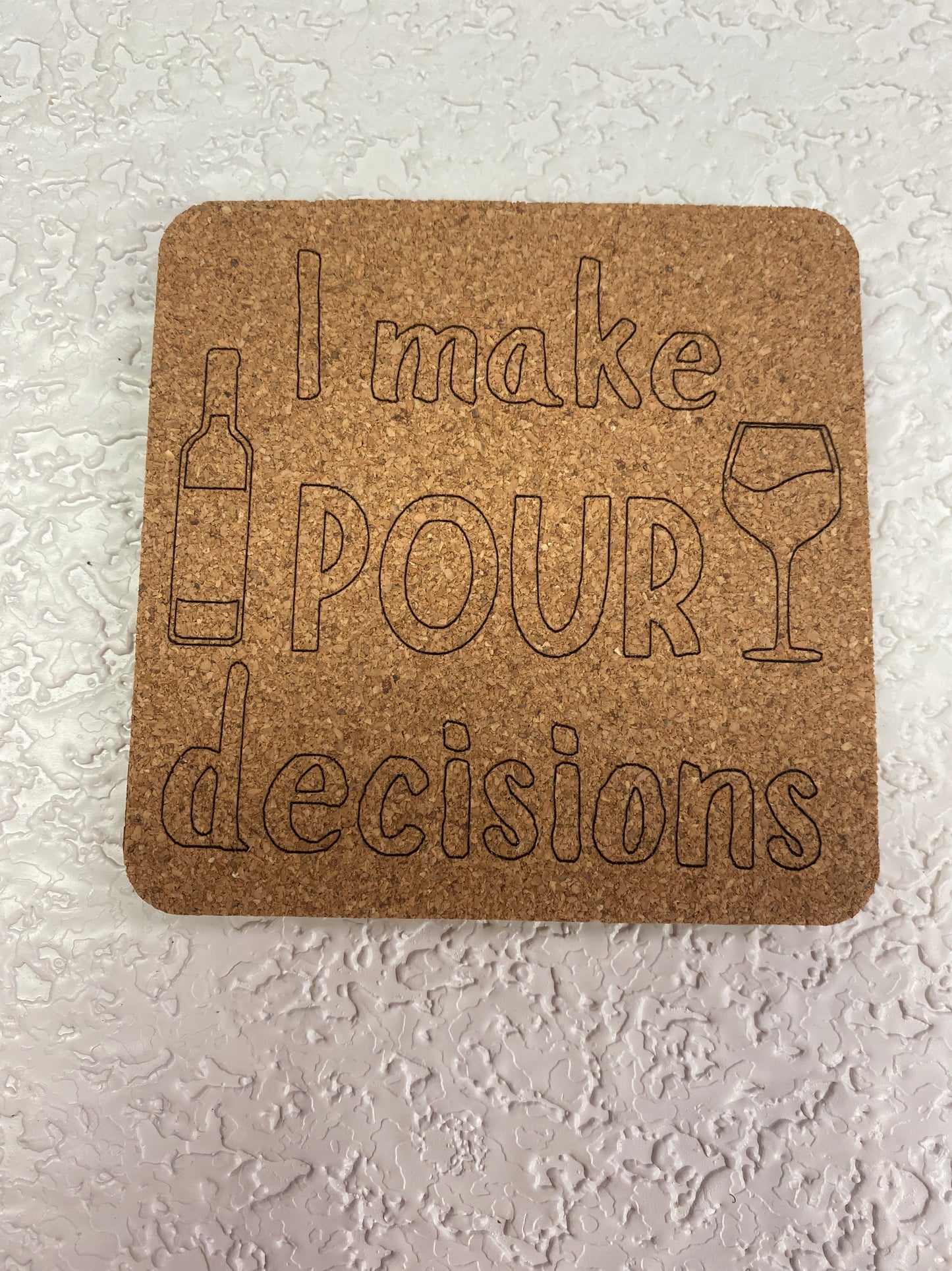 CORK LASER ENGRAVED COASTER