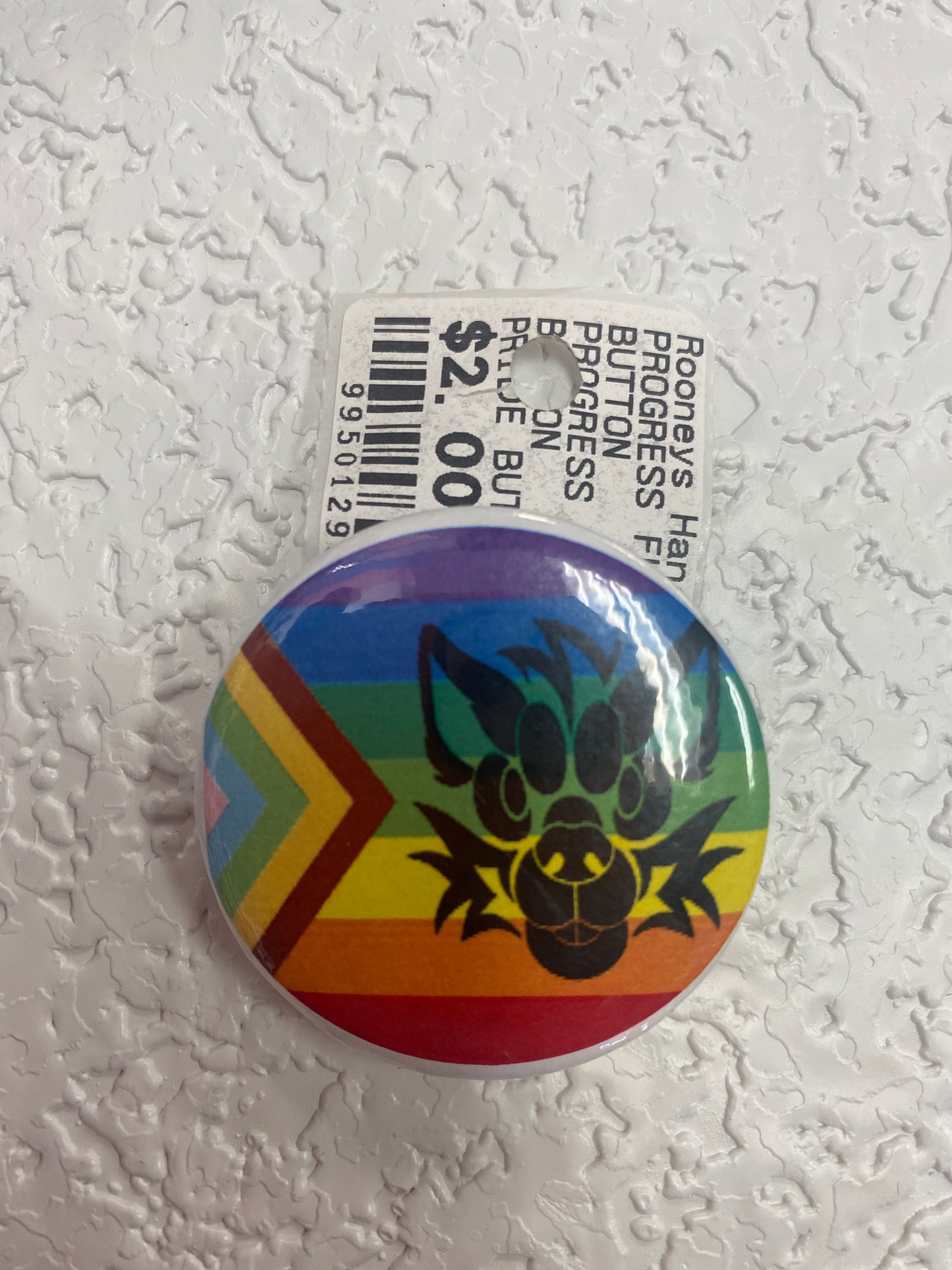 PROGRESS FURRY PRIDE FLAG BUTTON
