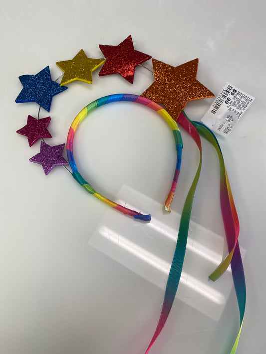 COLORFUL RIBBON FIVE POINTED STARS HEADBAND