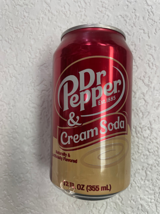 DR PEPPER & CREAM SODA SINGLE CAN