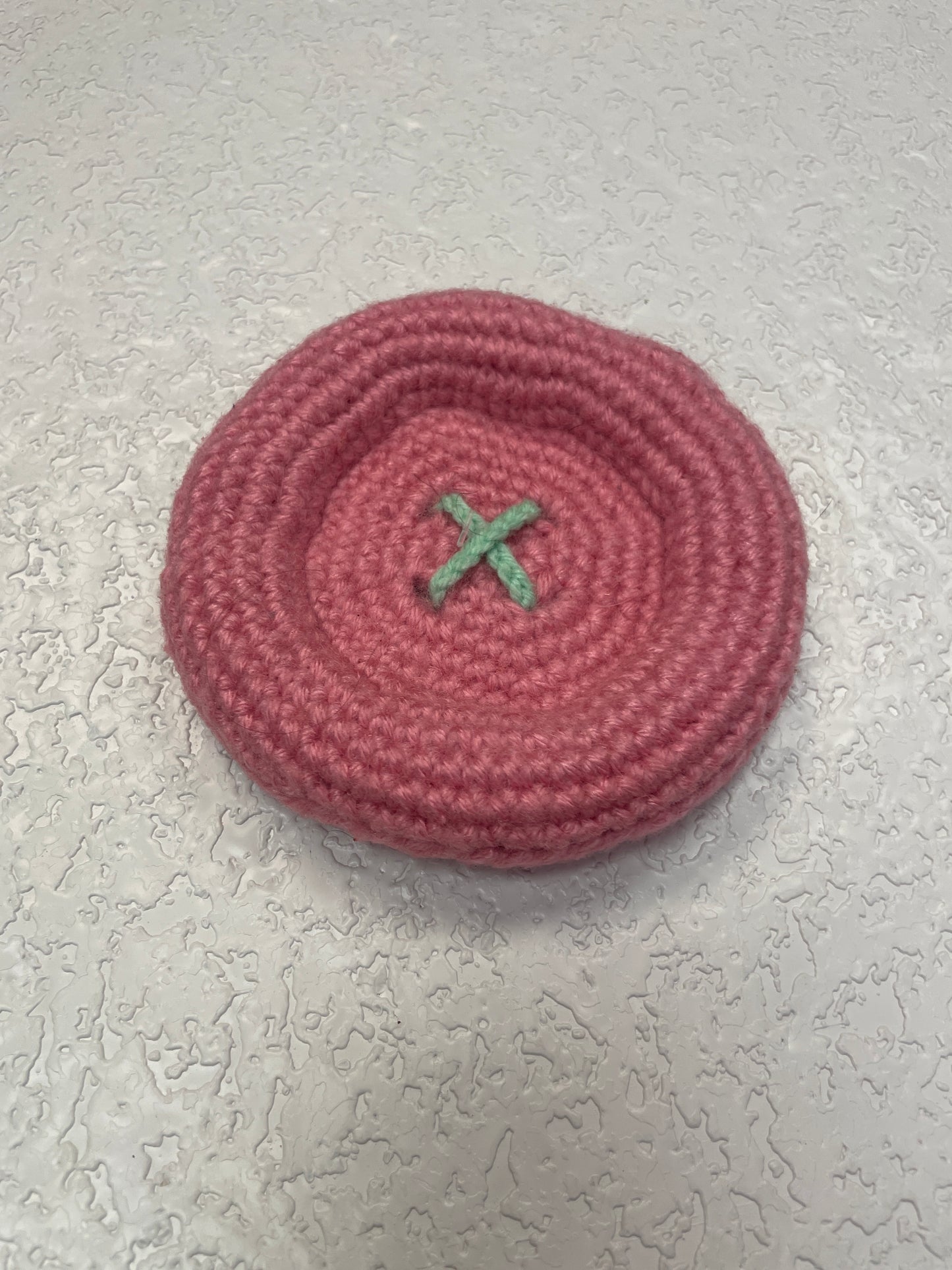 BUTTON COASTER PINK