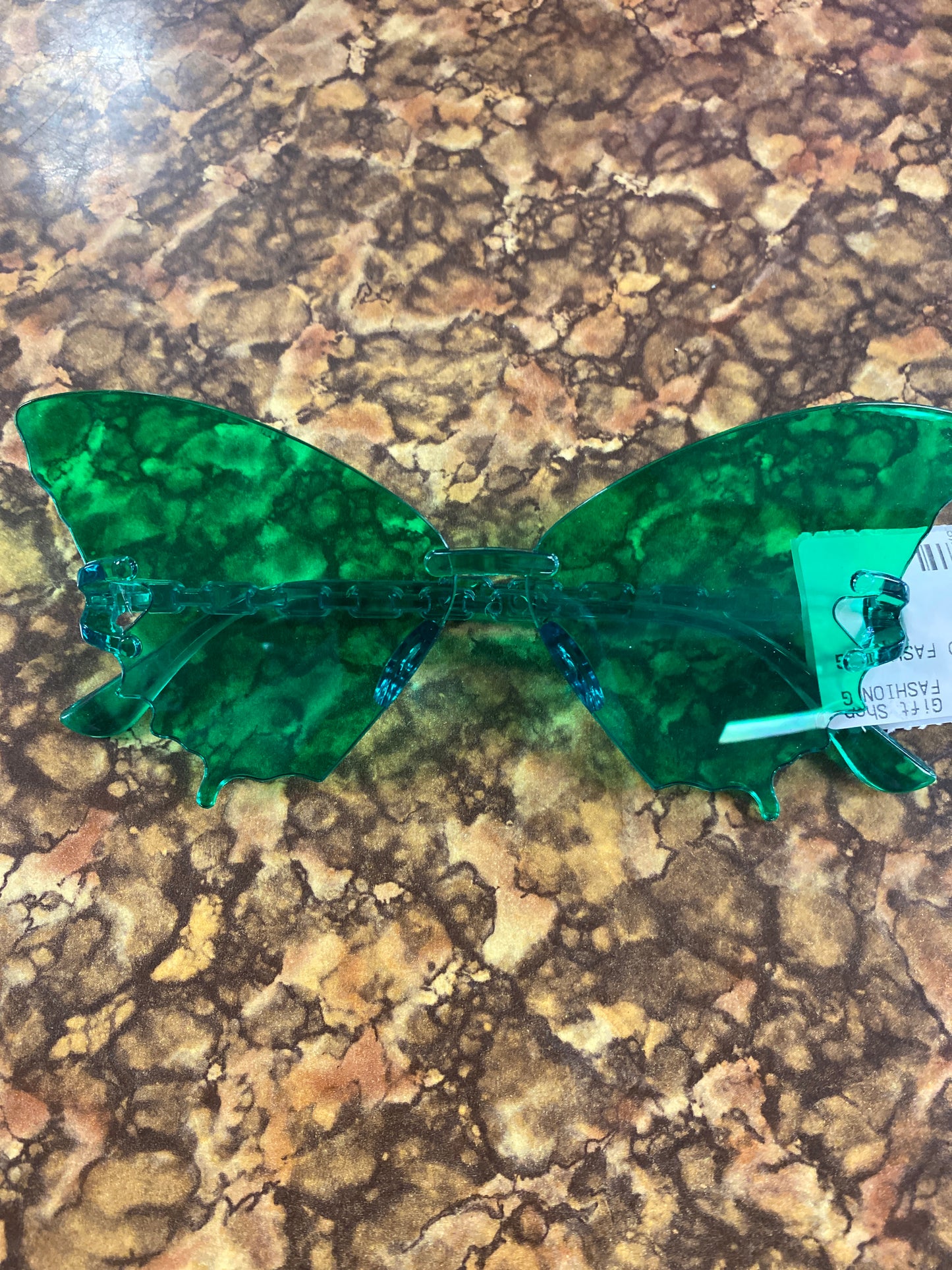 BUTTERFLY FASHION GLASSES GREEN