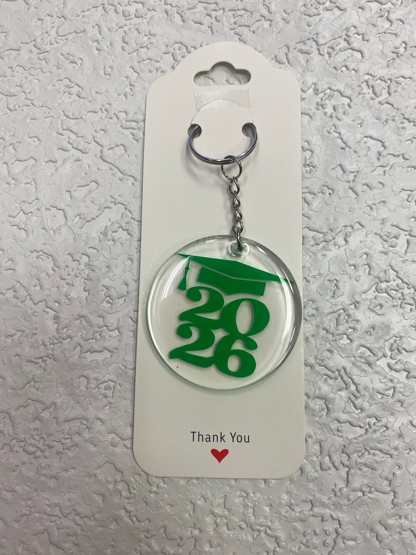 KEYCHAIN 2026 GRAD CAP GREEN