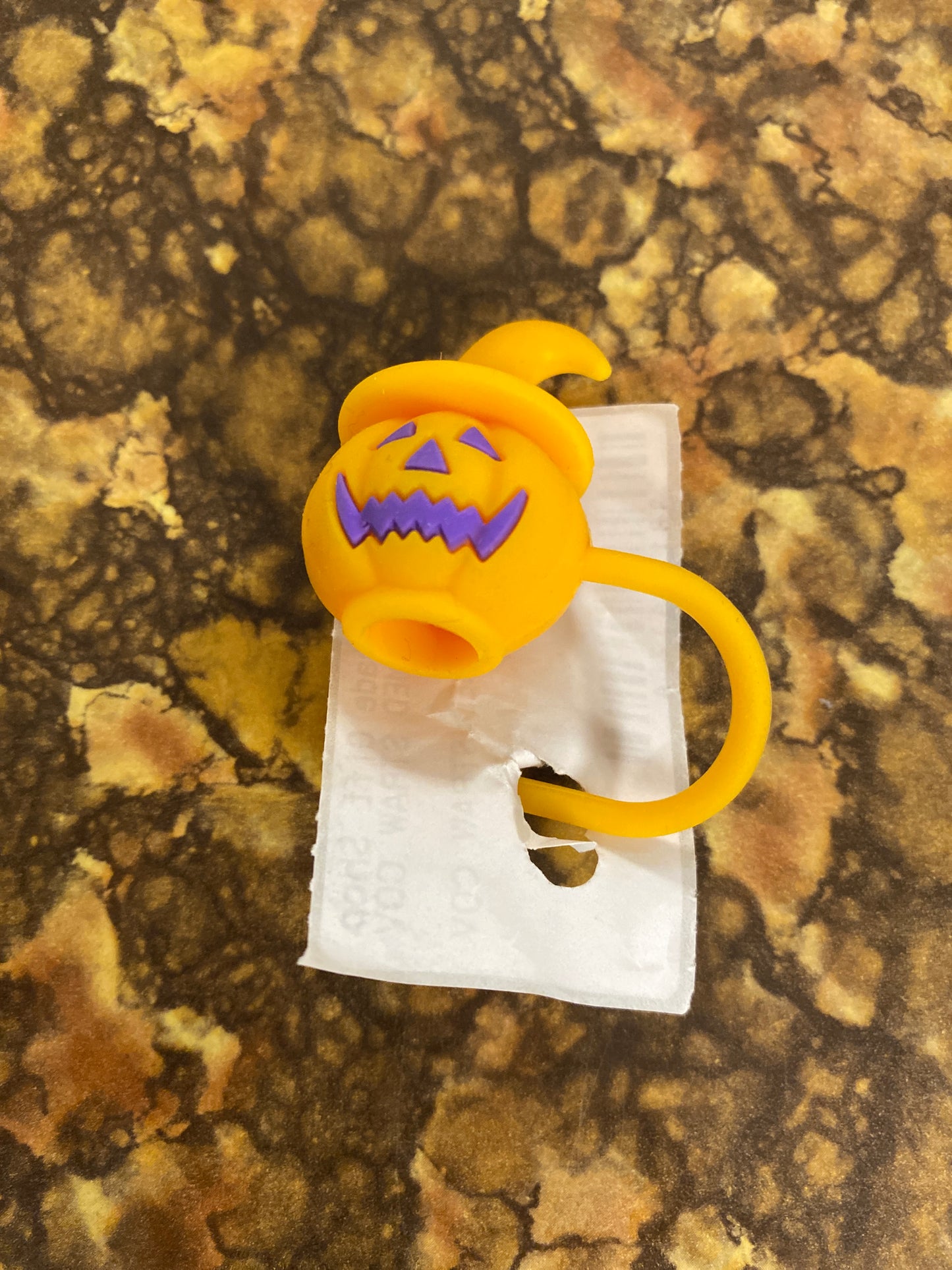 ORANGE PUMPKIN STRAW COVER