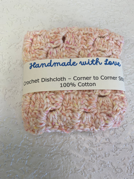 DISH CLOTH PINKISH MIX