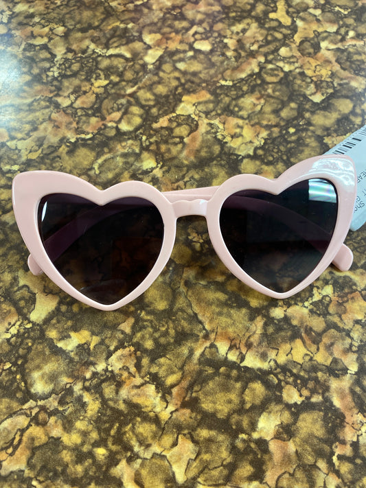 PINK LIGHT PINK HEART GLASSES