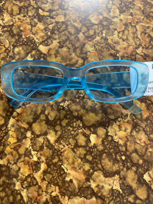 CLEAR SQUARE GLASSES FOG BLUE